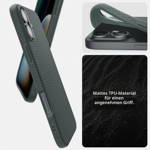Spigen iPhone 16 Hülle Liquid Air -Abyss Green – Ansicht 4