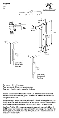 Prime-Line U 9503 Steel Latch Guard Plate Cover For Out-Swinging Doors thumb #2