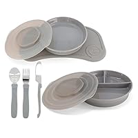 Set Stoviglie Twistshake Per Bambini - Con Piatto Divisorio, Posate E Tovaglietta Ad Aspirazione, Da 6 Mesi - Foto 9