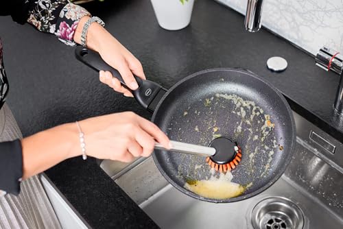 RÖSLE Spülbürste antibakteriell, Hochwertige Küchenbürste mit Wechselkopf, Edelstahl 18/10, strapazierfähige Polyesterborsten… – Ansicht 2