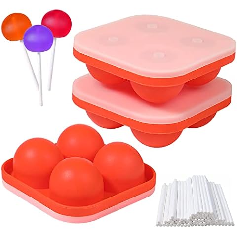 Webake Silicone Lollipop Molds Set with Sticks Cover
