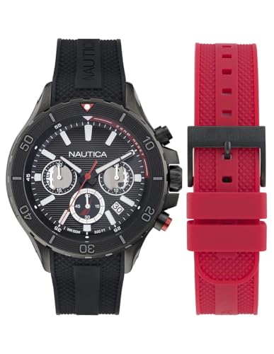 Nautica NST montre de luxe en acier boîtier noir NAPNSF503