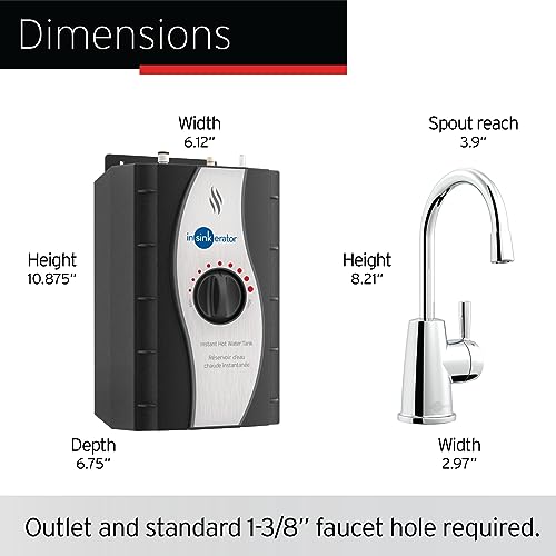 Image of InSinkErator H250C-SS HOT250 Instant Hot Water Dispenser, Chrome Finish, Stainless Steel Material