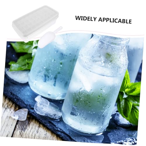 Molde para cubitos de hielo de silicona con tapa y base miniatura 7