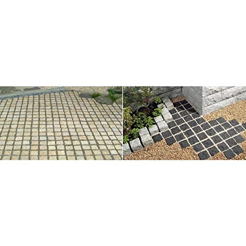 Amazon.co.jp: 半ピンコロ石45厚（約90×90×45mm）【24個セット】 黒