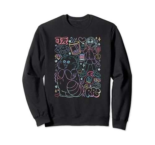 Disney Pixar Turning Red Mei Doodle Neon Notebook Dazzle Sweatshirt