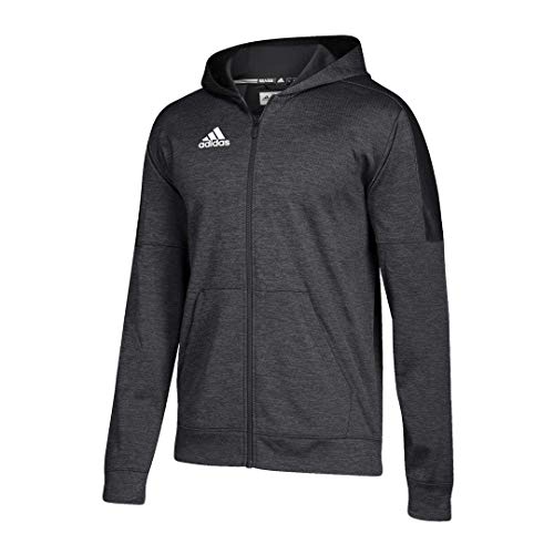 adidas Athletics Team Issue Full-Zip Hoodie, Black Melange White, Small