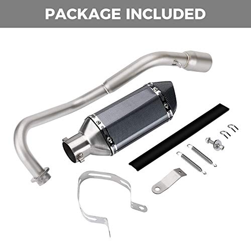 Kemimoto Compatible With Grom Msx125 Low Mount Exhaust Slip-On Muffler Baffle 2013 2014 2015 2016 2017 2018 2019 2020 2021 2022 2023 2024 #TOP5