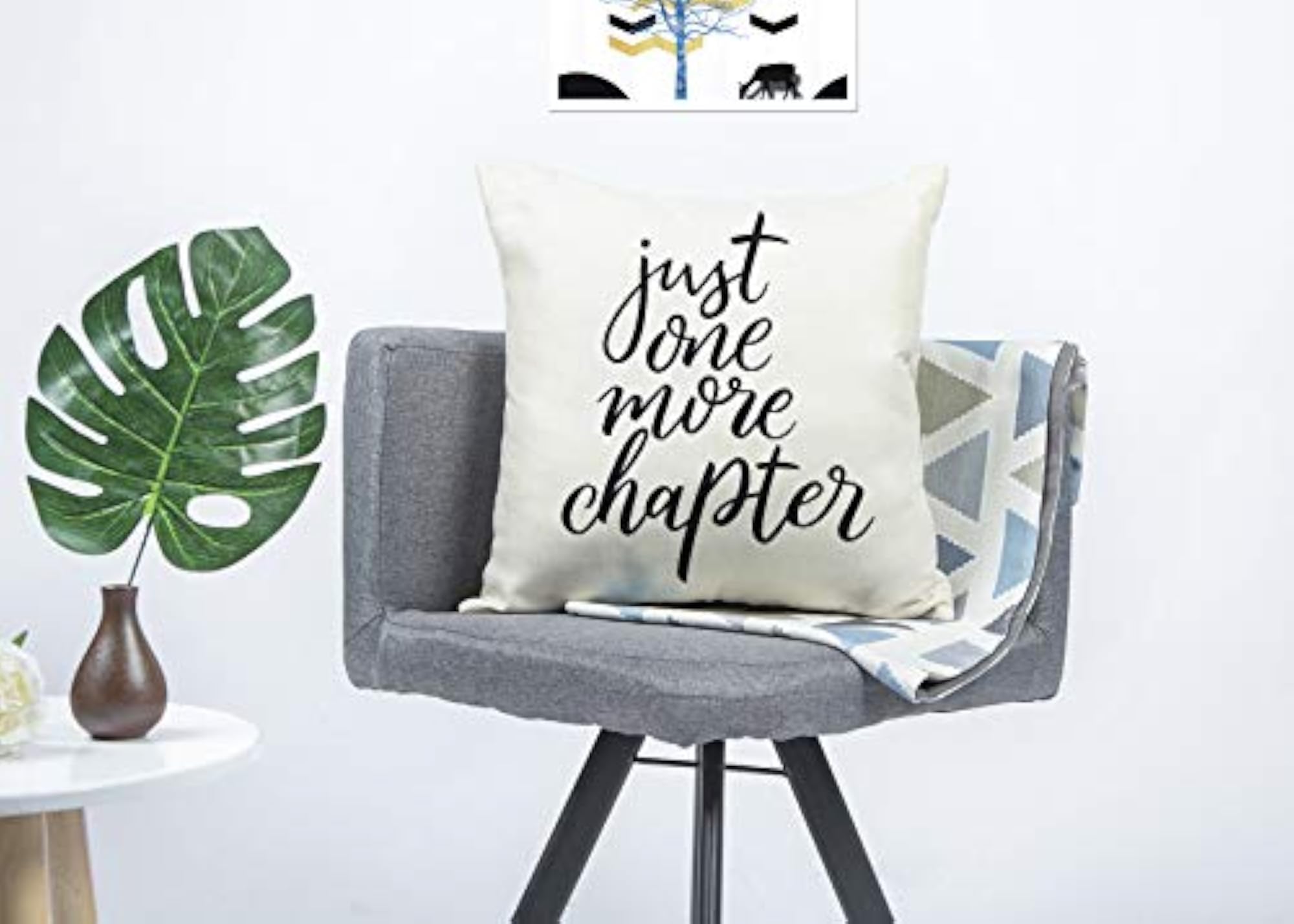 Just One More Chapter Throw Pillow Case, Book Lovers Gift