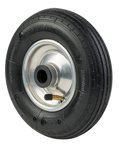 Dörner + Helmer Luftrad, 200mm x 50mm x 20 mm, 75kg Tragkraft, 60mm Nabe, für Sackkarren, Stahlfelge, Rollenlager