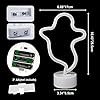 BringLuck2U Neon Ghost Shaped Blue Light LED Neon Signs Night Light Room Decor Light with Holder Base Table Neon Light for Bedroom Gift - Plug Into Wall USB (Ghost) #5