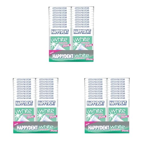 Image of Happydent White, Xylitol Sugarfree Spearmint Flavour, Chewing Gum, Fliptop Pack, 297 g - Pack of 54