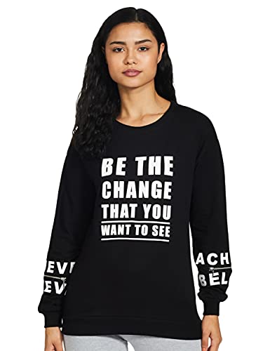 Image of Max Women Cotton Printed Round Neck Sweatshirt