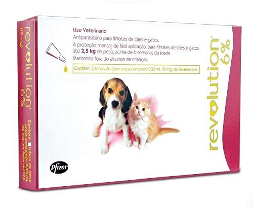 Revolution Cães e Gatos até 2,5 kg - 6% 0,25 ml 15 mg