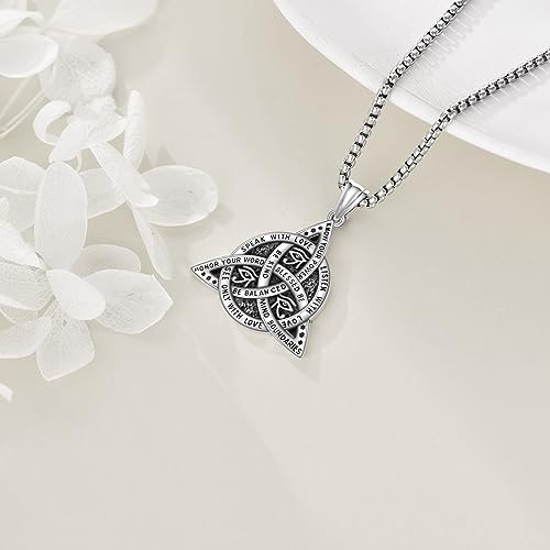 Eye of Horus/Fish Hook/Mask/Scorpion/Trident/Arrow/Star of David/Anchor/Boxing Necklace for Men Sterling Silver Gold Plated Celtic Knot Pendant Punk Gothic Religious Jewelry Gifts for Men4