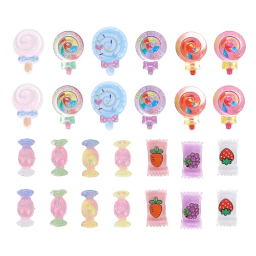 HAPINARY 40pcs Cartoon Sweets Nail Charms Diy Nail Decorations Vibrant Colors Comfortable for Professional Use