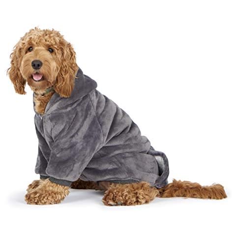Snuggy Grey Hooded Dog Jumper for Comfort Cover