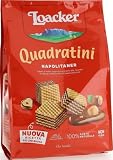 Loacker, Quadratini Napolitaner, Wafer per Colazione, Farciti con 4 Strati di Crema di Nocciole 100% Italiane, Snack Dolci, Pratica Confezione Apri e Chiudi, 1 Confezione da 250 g