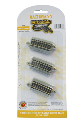 Curved Track N Bachmann E-Z Track rail courbe 35,6 cm rayon modélisme ferroviaire