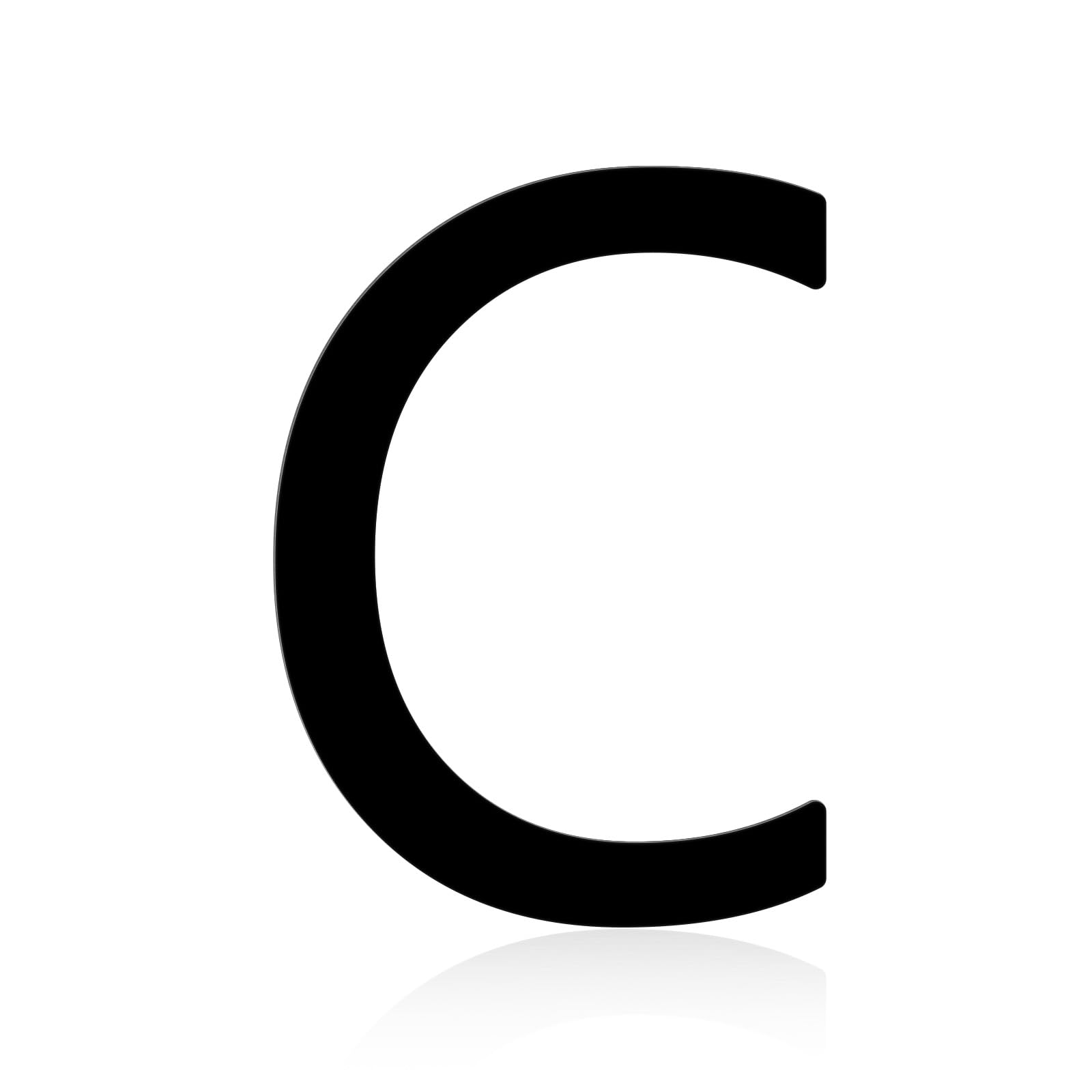5 Inch Metal Letters, Black Stainless Steel House Address Mailbox Numbers, Perfect for Home Address Plaques, Door Signs, Office Labels, Custom DIY Crafts Homemade Projects, and Modern Decor(Letter C)