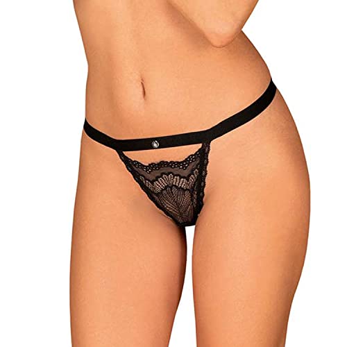 Obsessive Perizoma Sexy in Pizzo Isabellia, Nero,L-XL