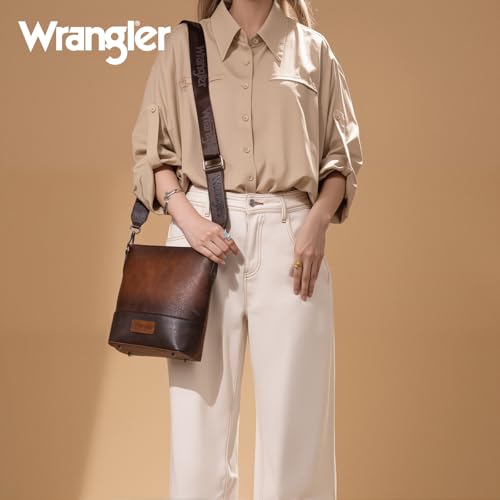 Wrangler Crossbody Purses for Women Two Tone Crossbody Bags Women Purses and Handbags2