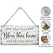May God Bless This Home Decor Sign, Printed Wood Wall Art Sign, God Bless Sign, Home Signs Decor, Hanging Wood Sign Home Decor, Rustic Farmhouse Wood Sign Decor Wall Art, Christian Gifts 12x6 in