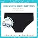 Dovio Girls Swim Bikini Bottoms with Fully Lined, UPF 50+ Sun Protection Swimsuit Soft Quick-Dry for Beach Pool (Black, 12)