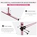 Zlinke 4FT Height Adjustable Ballet Barre, Freestanding Ballet Bar, Heavy Duty Dance Bar Support, Sturdy Construction, Anti-Slip for Kids Adult, Home and Gym Use (Pink)