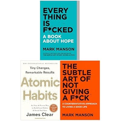 The Subtle Art of Not Giving a F*ck, Everything is F*cked, Atomic Habits 3 Books Set