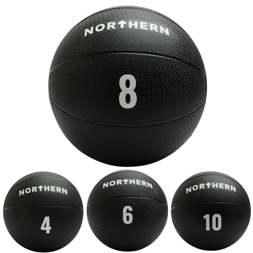 =NORTHERN= Medicine Ball 4kg-10kg - Weighted Ball for Core Strength Ab Workouts Strength Training & Home Gym Exercises