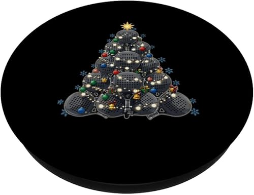 Miniatura 2 de Raqueta de pádel con luces para árbol de Navidad, jugador de pádel de vacaciones PopSockets Adhesivo PopGrip