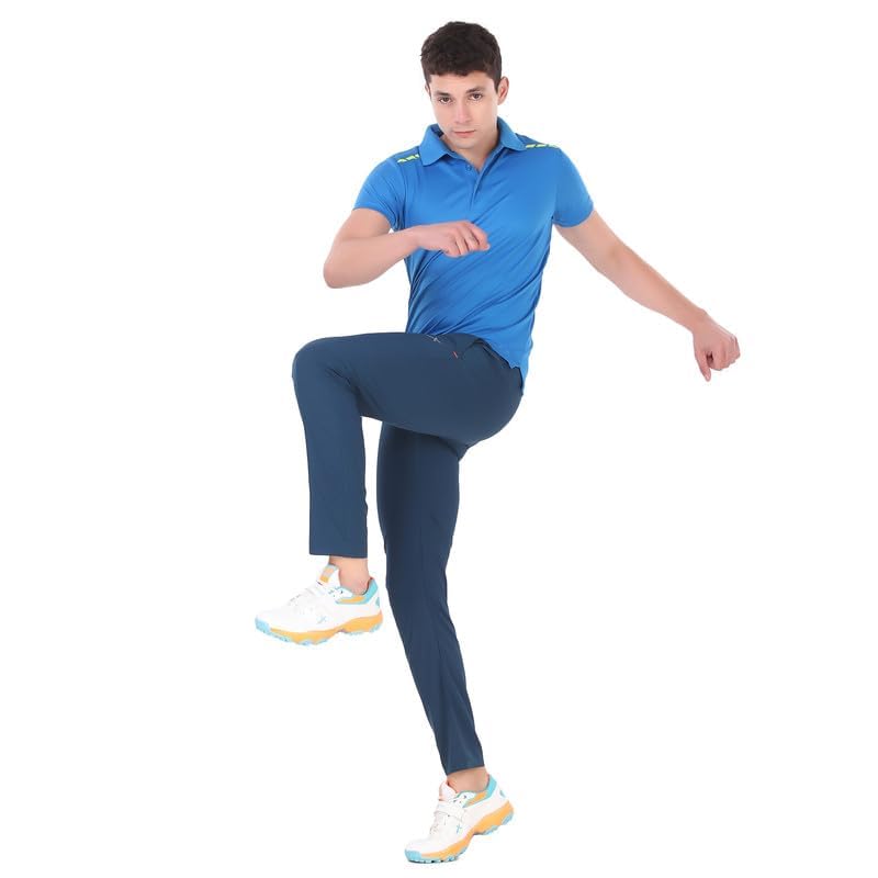 Image of Vector X Solid Men Sports Trousers 100% Polyester with Zipper Pockets(Pack of 1)
