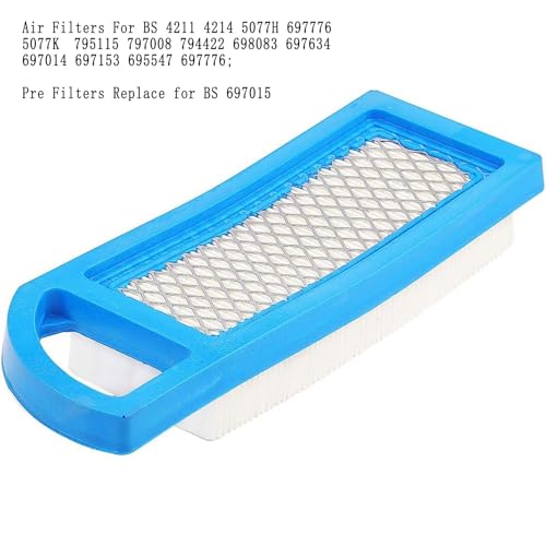 Ewillownm Compatible with 2-Pack 697153 Air Filter for Briggs & Stratton 698083 795115 697634 697153 5043 697014 797008 John Deere gy20573 M149171 LA115 LA105 Lawn Mower with 697015 Pre Filter by Ewillownm - Used condition - Image 3