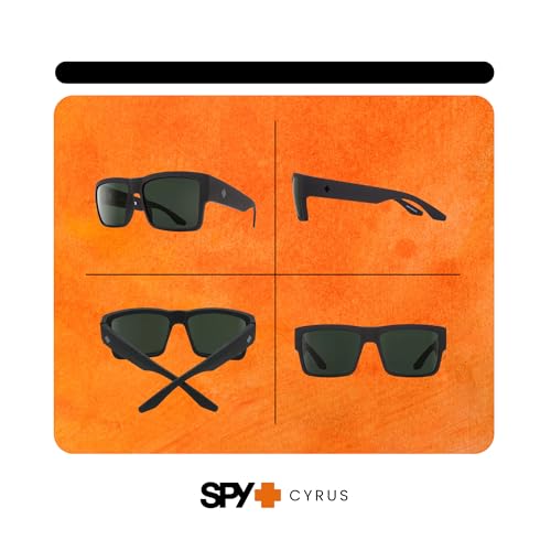 Spy Cyrus Square Sunglasses for Men for Women +BUNDLE with ACCESSORY EYEWEAR KIT3