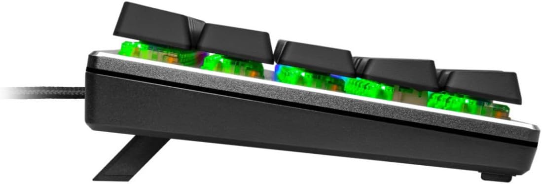 Cooler Master SK620 60% Space Gray Mechanical Low Profile Gaming Keyboard, Click Blue Switches, Customizable RGB, Ergonomic Design, USB-C Connectivity, Mac/Windows, QWERTY (SK-620-GKTL1-US)