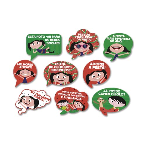 Kit Placas Show da Luna 2017, Festcolor 105170, Vermelho/Verde, Festcolor, 105170, Vermelho/Verde