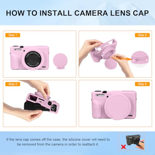 Easy Hood Camera Case Cover for Canon Powershot G7X Mark III Camera(Pink) by Easy Hood - Used condition - Image 5