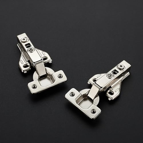 Image of Ravinte 1 Pair 2 Packs Full Overlay Cabinet Door Hinges,105 Degree Adjustable Concealed Kitchen Cabinet Hinges Soft Close for Face Frame Cabinet
