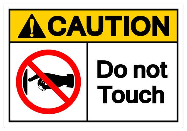 CAUTION DO NOT TOUCH 1 SIGN | Waterproof Sticker
