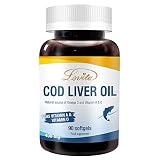 Lovita Cod Liver Oil 400 mg, Omega 3 with Vitamin A & Vitamin D3, Norwegian Cod Liver Oil, Rich in E