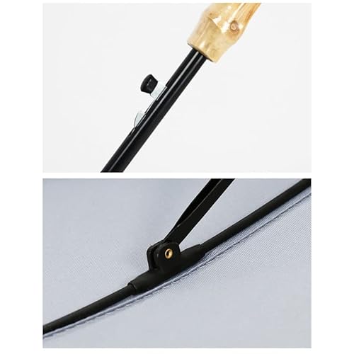 Walnut Men Umbrella Wind-Resistant 16-Bone Common People Natural Wood Curved Handle Straight Rod Long Handle Umbrella Outdoor Sunshade #TOP3