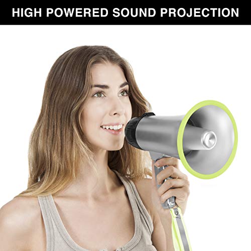 Outer Trails Lightweight Megaphone Speaker PA Bullhorn with Siren- Great for Cheerleaders, Sports Fans, Coaches & Protesters, New 2020 Improved Model - Thumbnail 2
