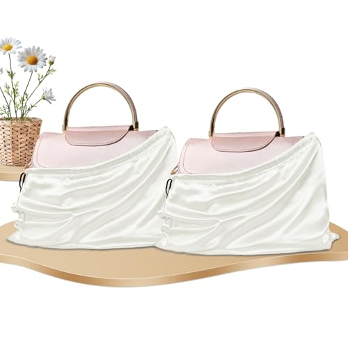 RUDONG M 2 Pack Satin Dust Bags for Handbag, Silky