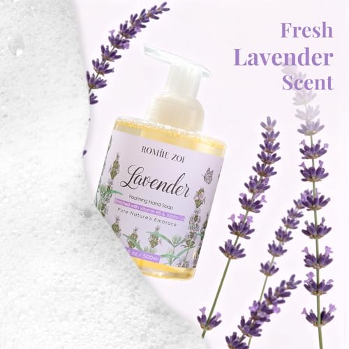 Image of ROMIIE ZOI Foaming Hand Soap, Lavender, 500ml / 16.8fl.oz | With Gift Box, Gentle cleansing, nourishes skin without drying