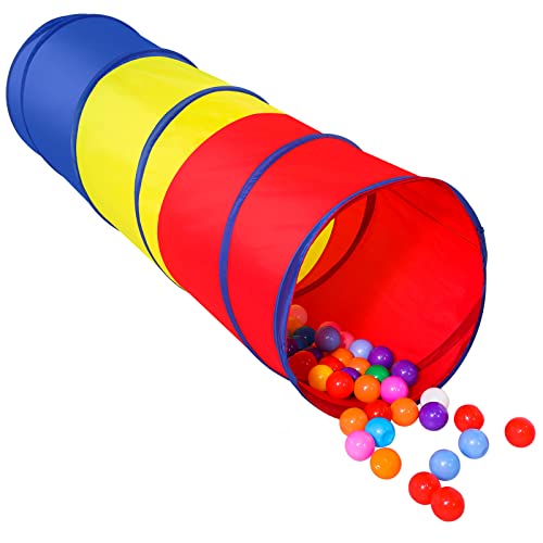キッズテント 子供 トンネル ベビー 赤ちゃんのボールハウス メッシュの素材で通気性 ポップアップ式と折り畳み式のボールプール 誕生日・子どもの日・出産祝いのプレゼントに最適 室外/室内遊具 知育玩具 おままごと(カラフル2)