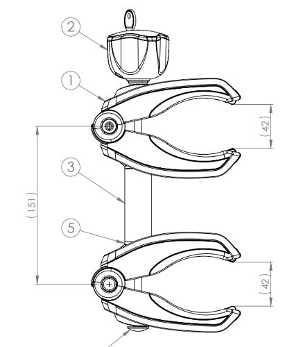 Bras De Fixation Thule Pour Porte-Vélo - Long Et Robuste, Noir