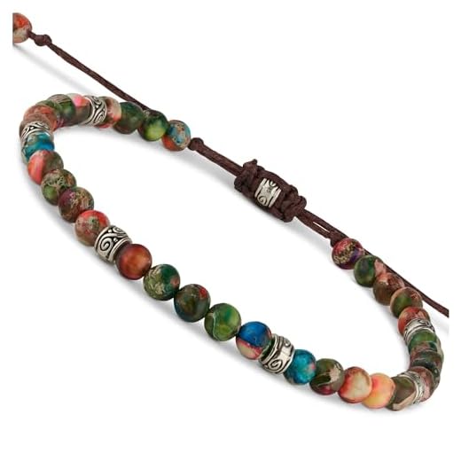 BENAVA Dames Yoga Armband Jaspis Edelsteen Kralen met Oneindigheid Kralen Kleurrijk | Edelsteen Armband Meditatie | 16-24 cm