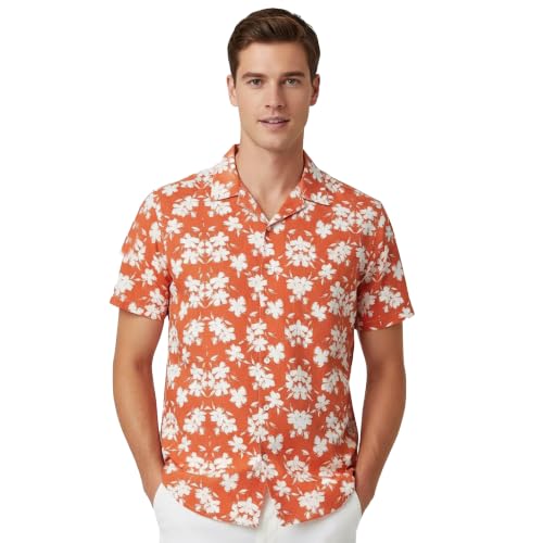 Image of LSD Men's Printed Casual Shirt - Half Sleeve Cuban Collar Regular Fit Trendy Stylish Viscose Shirt for Men, Office Party