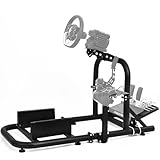 Dardoo Gaming Simulator Cockpit Adjustable Compatible with Logitech G27 G29 G920 G923, Fanatec, Thrustmaster T300RS T500R, Racing Simulator Cockpit without Wheel Pedal Shifter Seat